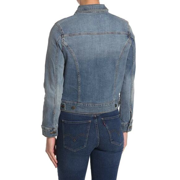 Vigoss Jean Jacket Womens Size Medium Long Sleeves Flap Pockets Denim NEW - Picture 2 of 12